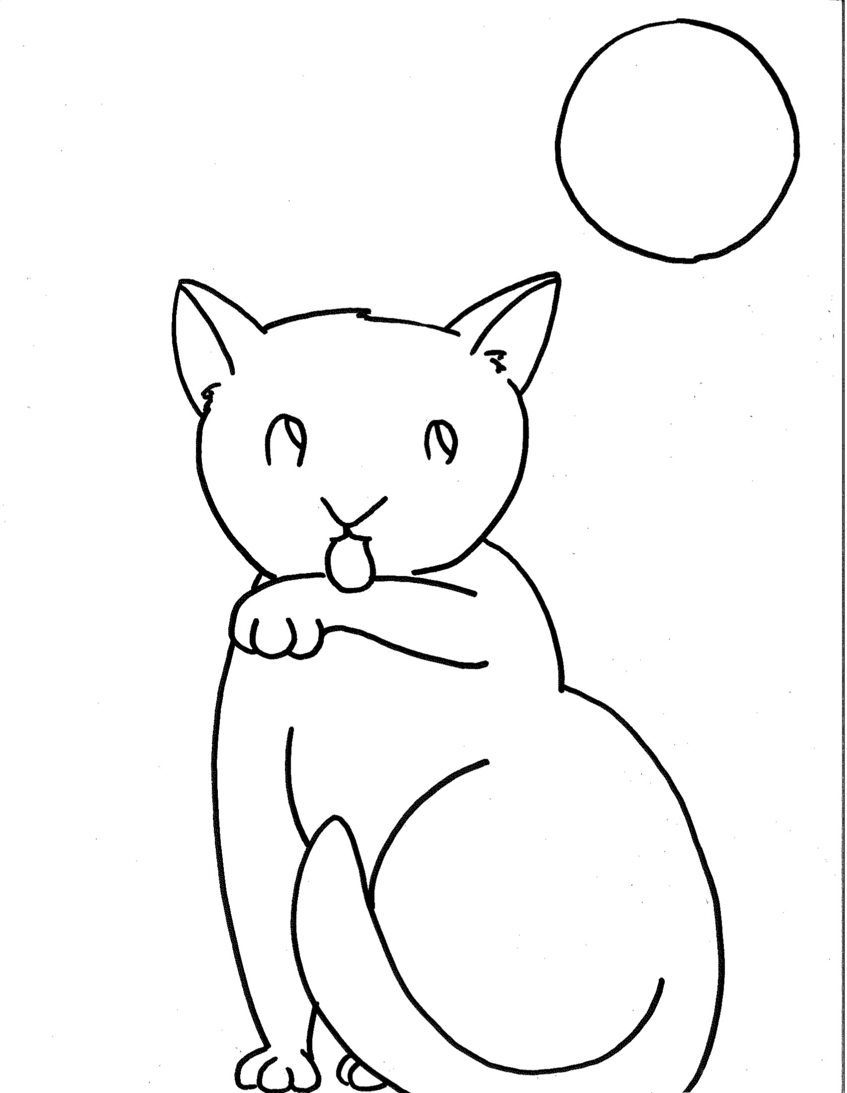 Kitten with moon