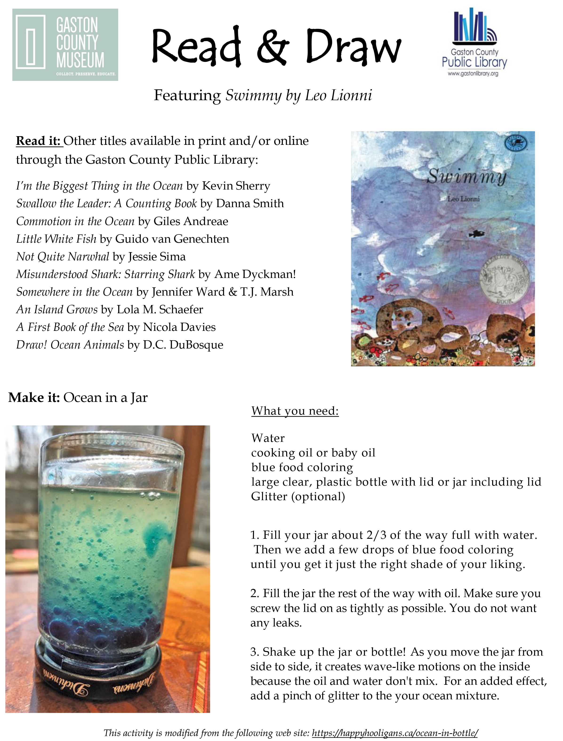 Swimmy Activities 1